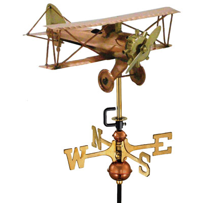 Cottage Size Biplane Weathervane