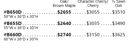 Avondale Base Pricing
