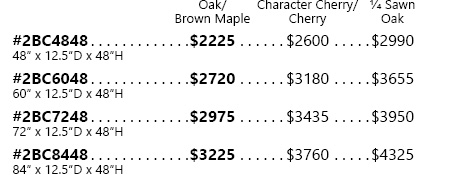Avondale Double Bookcase Pricing