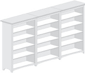 Avondale Triple Bookcases