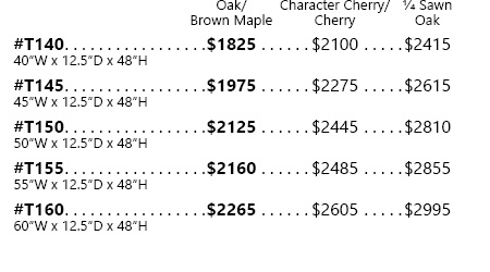 Avondale Hutch Top Pricing