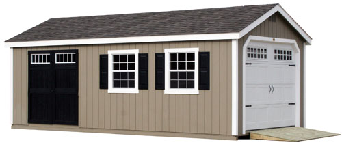 New England Cottage One-Car Garage (Vinyl)