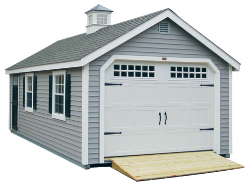 New England Cape One-Car Garage (Vinyl)