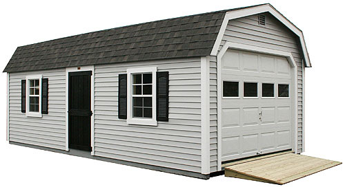 New England Dutch One-Car Garage (Vinyl)