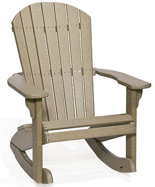 Leisure Poly Fan Back Adirondack Rocker