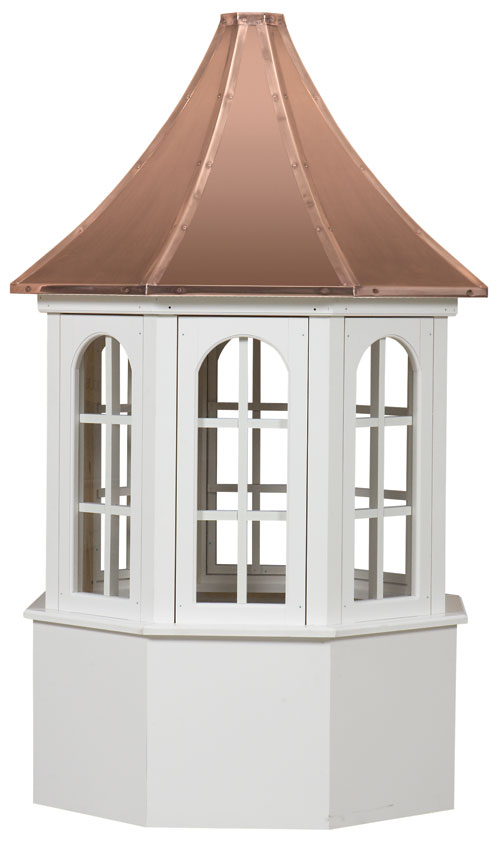 Crescent Ridge Octagon, Cupola w/ Windows & Concave Copper Roof